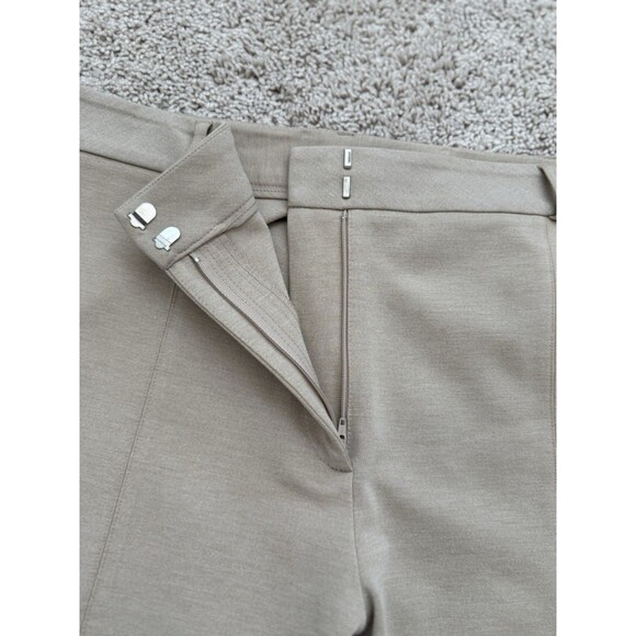 J. Mclaughlin Tan Deanne Straight Leg Split Leg Hem Pants 14 Quiet Luxury Office - Picture 8 of 10